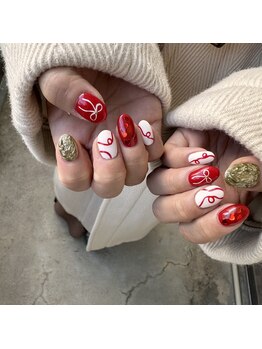 くるくる リボンネイル