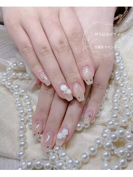 ラベンダー(Lavender)/春ネイル/持ち込みデザインOK