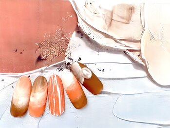 パール×ニュアンスネイル