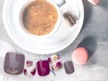 ネイルサロン&スクール ジーナ(GINA)/スモーキーカラー×金箔