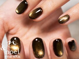 ダークブラウンマグネットネイル