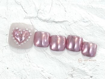 ネイルメゾン 池袋店(NAIL MAISON)/ピンクハートミラー¥7500
