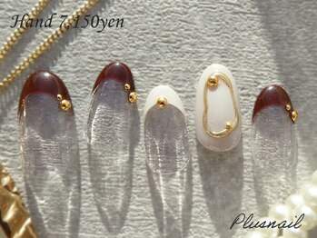 プラスネイル 北千住東口店(PLUS NAIL)/【3313】シンプルフレンチネイル