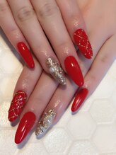 ビービーネイル(BB)/赤が綺麗なキルティングネイル！
