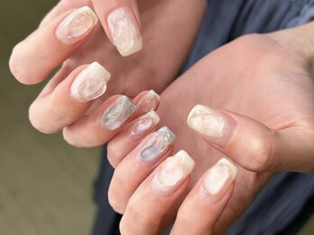 ユノ フィオーレ(Juno fiore)/ニュアンスシアーぷっくりネイル