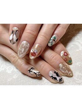 手描きアートが得意なサロン