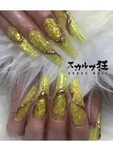 クロスネイル(CROSS nail)/イエロー夏スカルプ