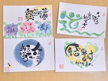 希和の雰囲気(1人1人を想って書き上げるプチメッセージカードもご好評♪)