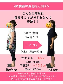 あおぞら鍼灸整骨院の写真/【本気でサイズダウンしたい方限定】30歳以上の女性から大人気♪体重を管理できる習慣も身に付きます☆