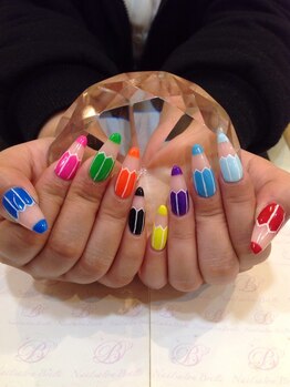 エスフィーネイルサロン ブリーユ(Esfy nailsalon Brille)/カラフル色鉛筆ネイル