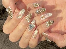 12月　ベージュツイードネイル☆