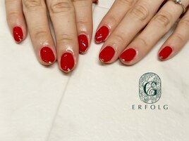 シンプル赤ワンカラー