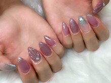 ネイルキュート アンド クールラッシュ 亀有店(nailcute & CoolLash)/シェル×グリッターネイル