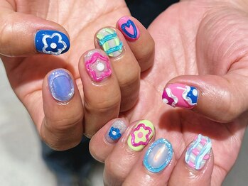 シー(Shhh...)/立体落書きネイル