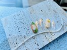 マドラスチェック×雪の結晶＊