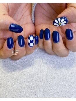 ウロネイルズ(ulo nails)/お花とチェック