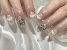 アイネイルズ 天神今泉店(I-nails)/【kotone.n】シルバーリボン