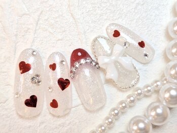 ドルチェネイル(Dolce.Nail)/【ワンホンコース】リボンハート
