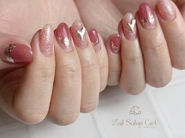 うるみキラキラハートネイル