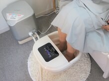 水素とマイクロバブルの足湯で心底温まるので大量の発汗