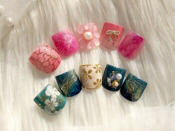 エムネイル(M-Nail)/★パールビジューフットネイル★