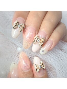 アッシュネイル(Ash nail)/リボン×ヒョウの最強ネイル
