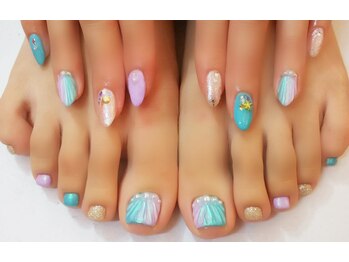 ネイルサロン ネイルズゴーゴー 渋谷店(NAILSGOGO)/ジェル&フットネイル 人魚の鱗