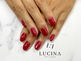 C-330 ちゅるん赤カラーネイル