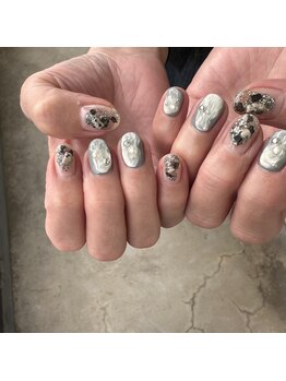 キラキラ ニュアンス 黒