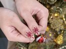 クリスマスギフトリボンネイル