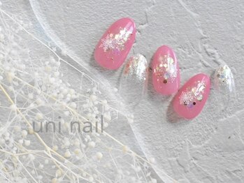 ユニネイル(uninail)/雪の結晶ネイル