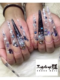 2枚MAX埋め込みスカルプ