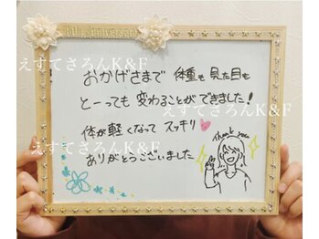 えすてさろん ケイアンドエフ(k&f)/体重も見た目もとーっても変化