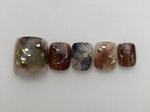 アイネイルズ 池袋店(I-nails)/ボルドーインクミラーネイル