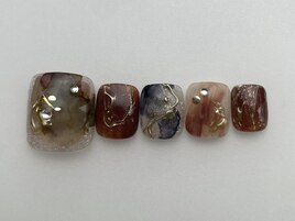 ボルドーインクミラーネイル