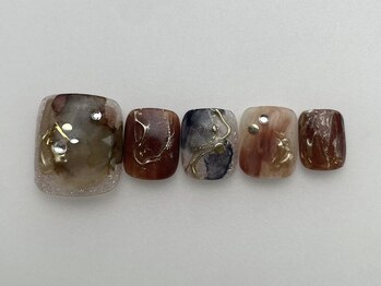 アイネイルズ 池袋店(I-nails)/ボルドーインクミラーネイル