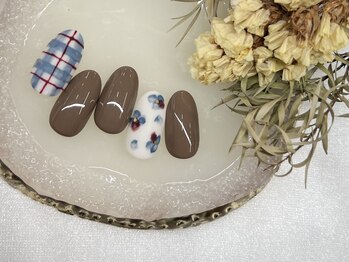 キャンアイドレッシー 町田/チェック お花 マット