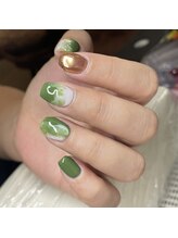 ミスネイル 北谷店(Ms.naiL)/抹茶ラテネイル　カラー33