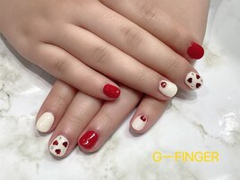 バレンタインネイル