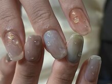 タロ(talo)/大阪/中津》淡色もやもやネイル