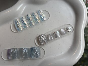 レトネイル レトネイル 大阪梅田(reto nail)/enoi/夏/フットネイル/オーロラ