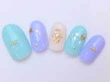 ネイルサロン ドレリッチ 大宮店(drerich)/パステルパープルグリーン