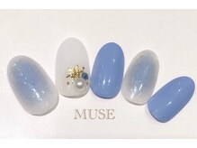 ミューズ MUSE 四街道大日店/くすみブルー雪結晶スノー冬