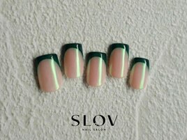 オーロラ×カラーフレンチ