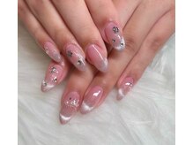 ネイルアンドアイラッシュスタジオ シュシュ(chouchou)/マググラデ・雪の結晶冬ネイル