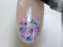 水彩フラワーネイル