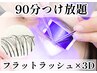 人気No.1【LEDマツエク】90分つけ放題◆フラットラッシュ×3D