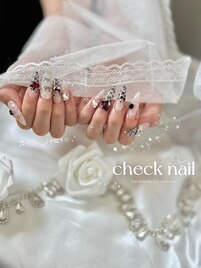 チェック×リボン　¥9500