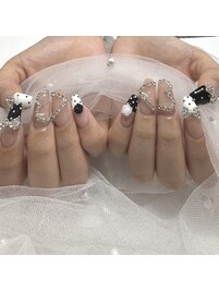 ハートチェーンネイル