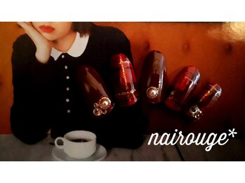 ネイル―ジュ 札幌大通店(nairouge*)/秋冬☆王道赤チェック♪